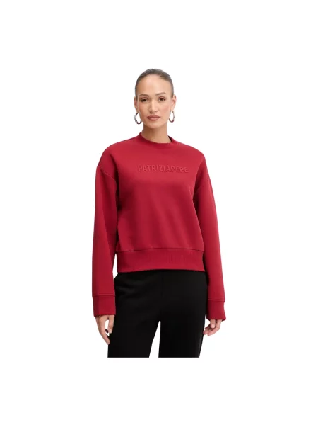 Bluza Patrizia Pepe z logo czerwona