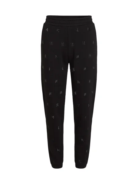 Karl Lagerfeld Pantaloni de trening Rhinestone negru