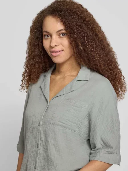 Bluzka koszulowa o kroju regular fit z czystej bawełny model THYRA' Only