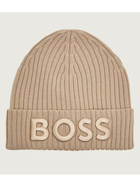 BOSS BLACK De lână căciulă Lara negru