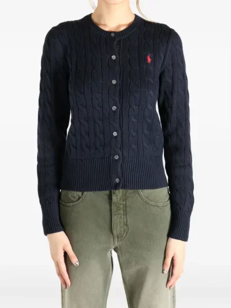 Plačiakojis pledas iš natūralios odos marškinėliai Polo Ralph Lauren žalia