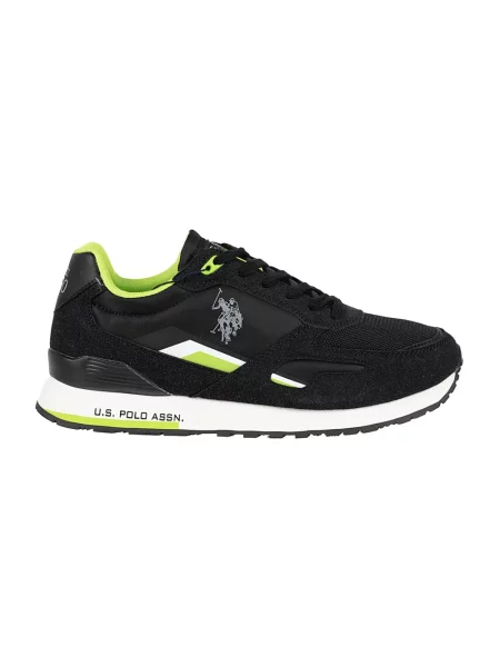 Sneakersy U.s Polo Assn. skórzane czarne