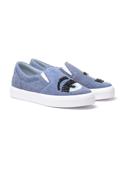 Sneakersy Chiara Ferragni Collection wsuwane niebieskie
