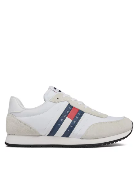 Trampki Tommy Jeans skórzane białe