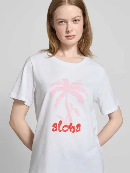 T-shirt z wyhaftowanym motywem Smith And Soul biała