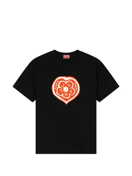 Tricou Kenzo cu motiv cu inimi negru