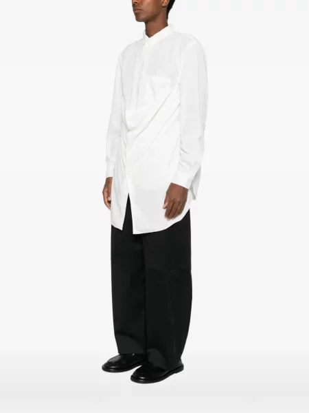 Πουκάμισο Comme Des Garçons Homme Plus ντραπέ γραβάτες λευκό