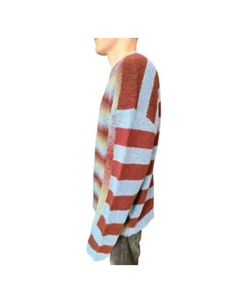 Sweter Paul Smith wełniany w paski z paskiem