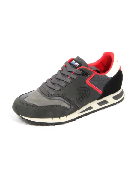 Sneakersy Blauer skórzane szare