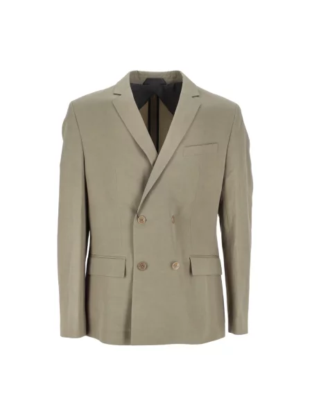 Lniana marynarka Calvin Klein dwurzędowa beżowa