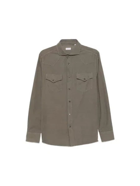 Koszula Brunello Cucinelli casual zielona