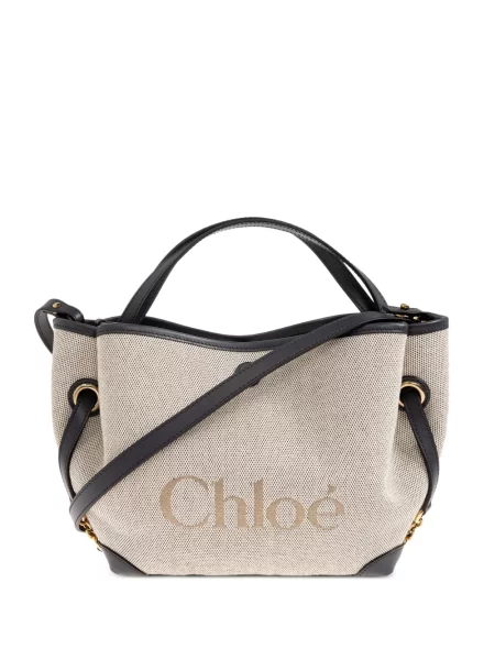 Bőr shopper táska Chloe nyomtatás