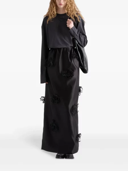 Tricou Prada din jerseu gri