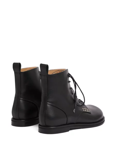 Botine Jw Anderson cu șireturi din piele negru