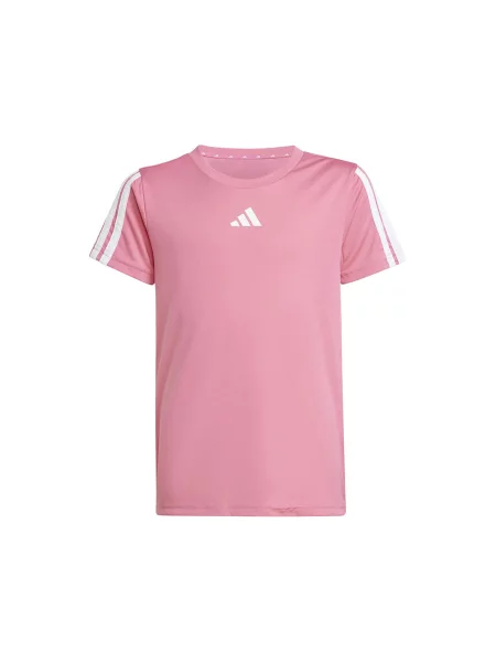 Prugasta teretana majica Adidas ružičasta