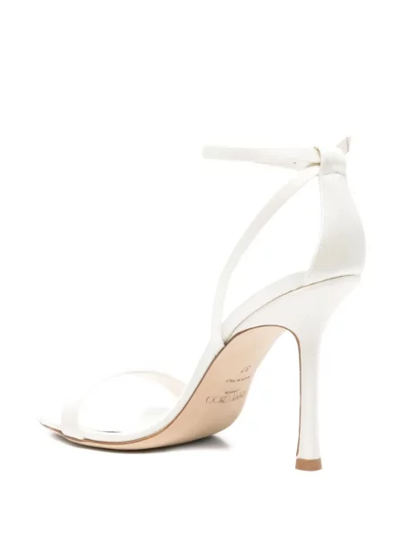 Sandale Jimmy Choo cu cataramă cu bretele alb