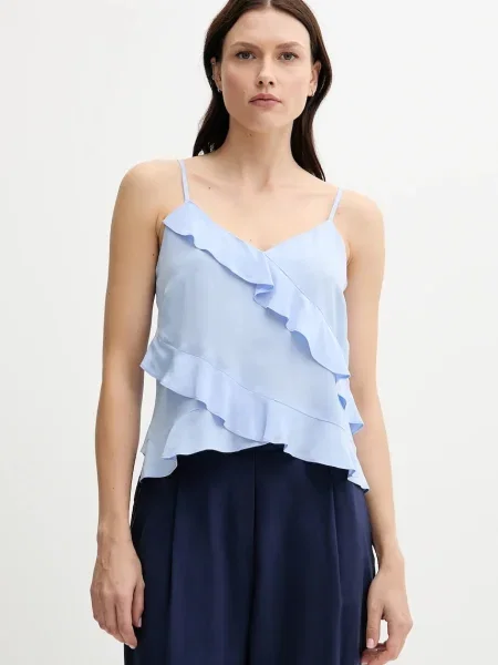 Блуза Sisley дамска с изчистен дизайн синьо