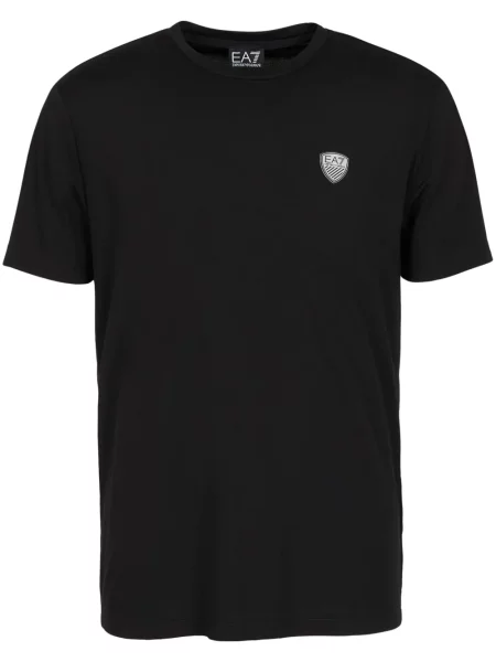 Tričko Ea7 Emporio Armani s kulatým výstřihem černé