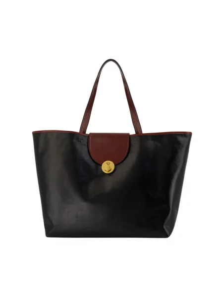 Shopperka Versace skórzana czarna