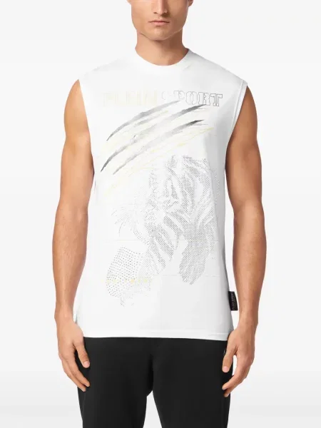 Košile Plein Sport s tygřím vzorem bílá