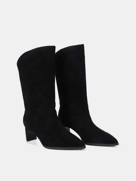Велюровые ботильоны Miraton черные