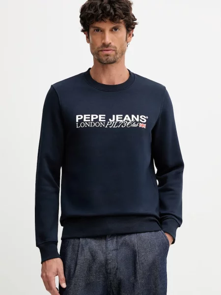 Суитчър Pepe Jeans с принт тъмносиньо