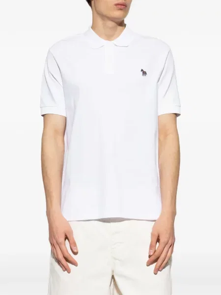 Tricou polo Ps Paul Smith cu model zebră alb