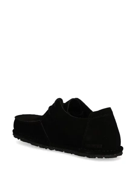 Nėriniuotos žemi kerzai Birkenstock su raišteliais juoda