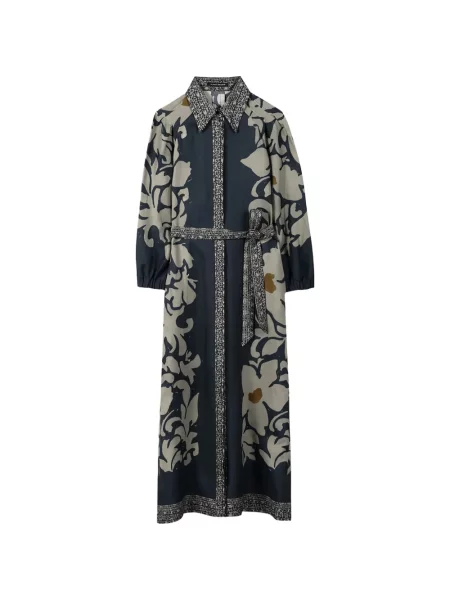 Rochie Luisa Cerano cu model floral cu imagine albastru