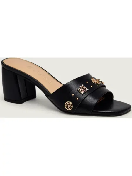 Guess Șlapi cu gros GAURI negru