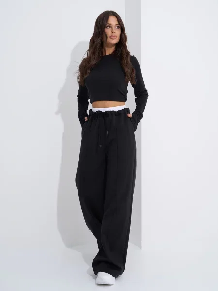 Штани палаццо ISSA Plus чорний