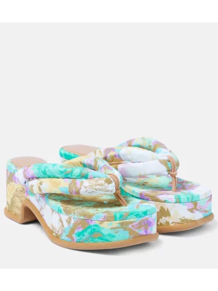 Chiloți tanga Dries Van Noten cu model floral cu imagine