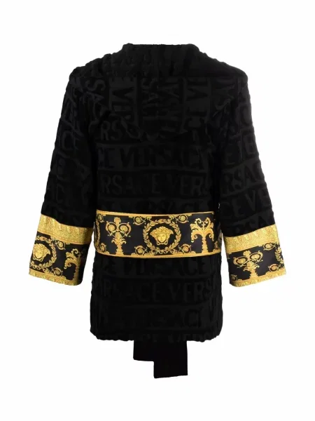 Raštuotas chalatas Versace juoda