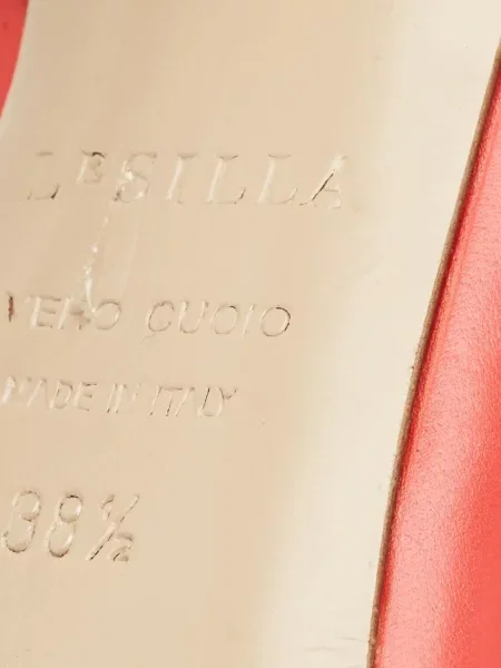 Pantofi cu toc Le Silla din piele roșu