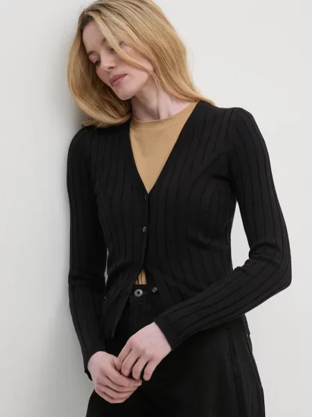 Kardigan Pepe Jeans IZABEL CARDIGAN za žene lagani crna