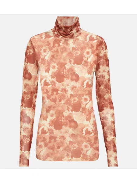 Heláncă Ganni cu model floral portocaliu