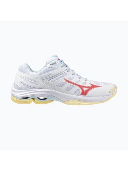 Дамски обувки за волейбол Mizuno Wave Voltage 2 white/calypso coral/pale banan бяло