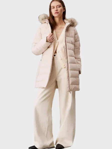 Утеплена куртка Calvin Klein бежева