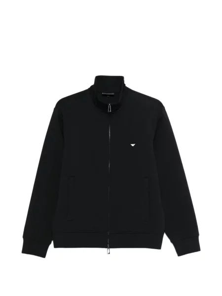 Mikina na zips Emporio Armani modrá