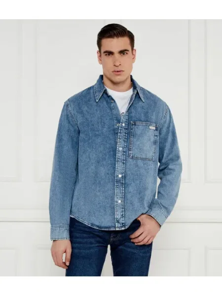 Calvin Klein Jeans De blugi cămașă | Regular Fit albastru