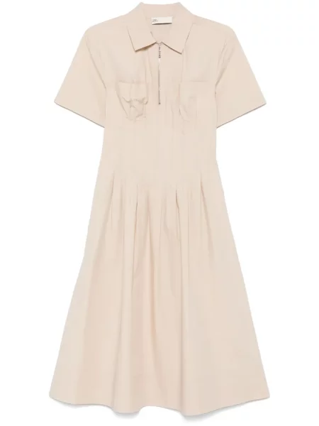 Rochie Tory Burch plisată din poplin de costum
