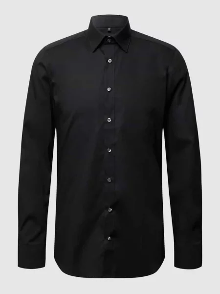 Body Koszula biznesowa o kroju slim fit z mieszanki bawełny Olymp Level Five czarna