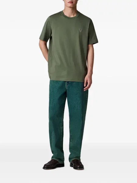 Tricou Ps Paul Smith cu model zebră cu autograf verde