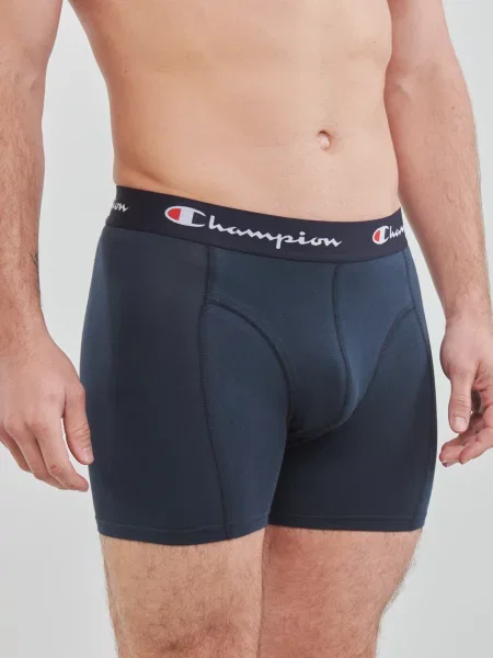 Boxerky Champion Trunk Knit navy/navy bílé