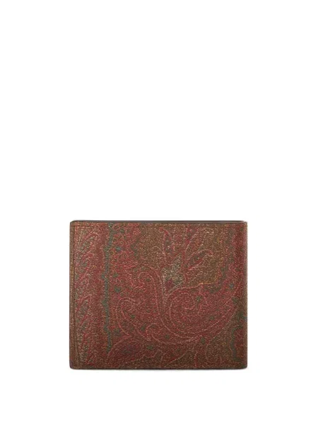 Portofel Etro cu imagine cu model paisley din jacard maro