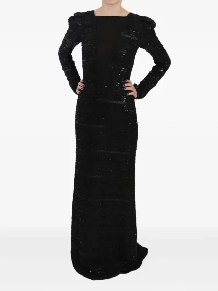 Rochie maxi John Richmond cu paiete negru