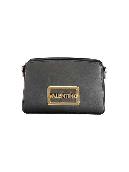 Lniana torebka crossbody Valentino By Mario Valentino czarna