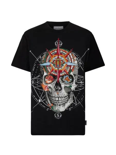 Tricou Philipp Plein cu strasuri negru