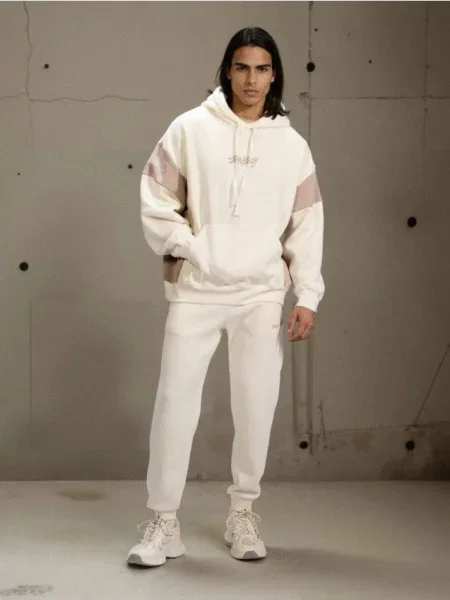 Sinsay Bluza hoodie z napisem kremowy