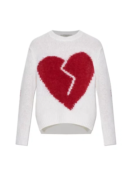 Sweter Allsaints wełniany biały